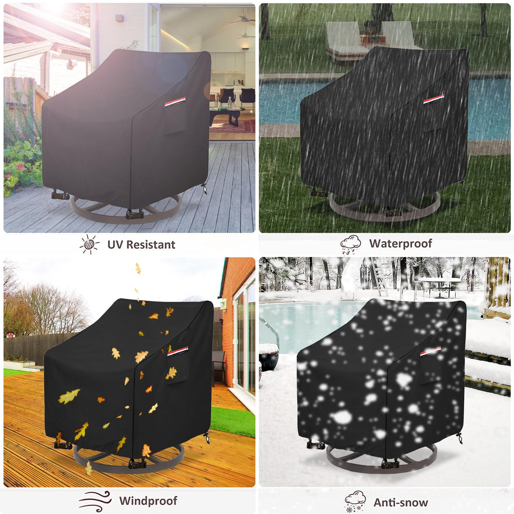 okcool patio chair cover on a swivel lounge chair