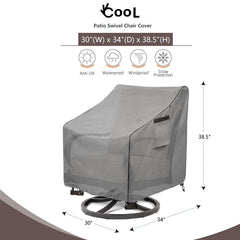 okcool Patio Chair Cover side view with buckle straps