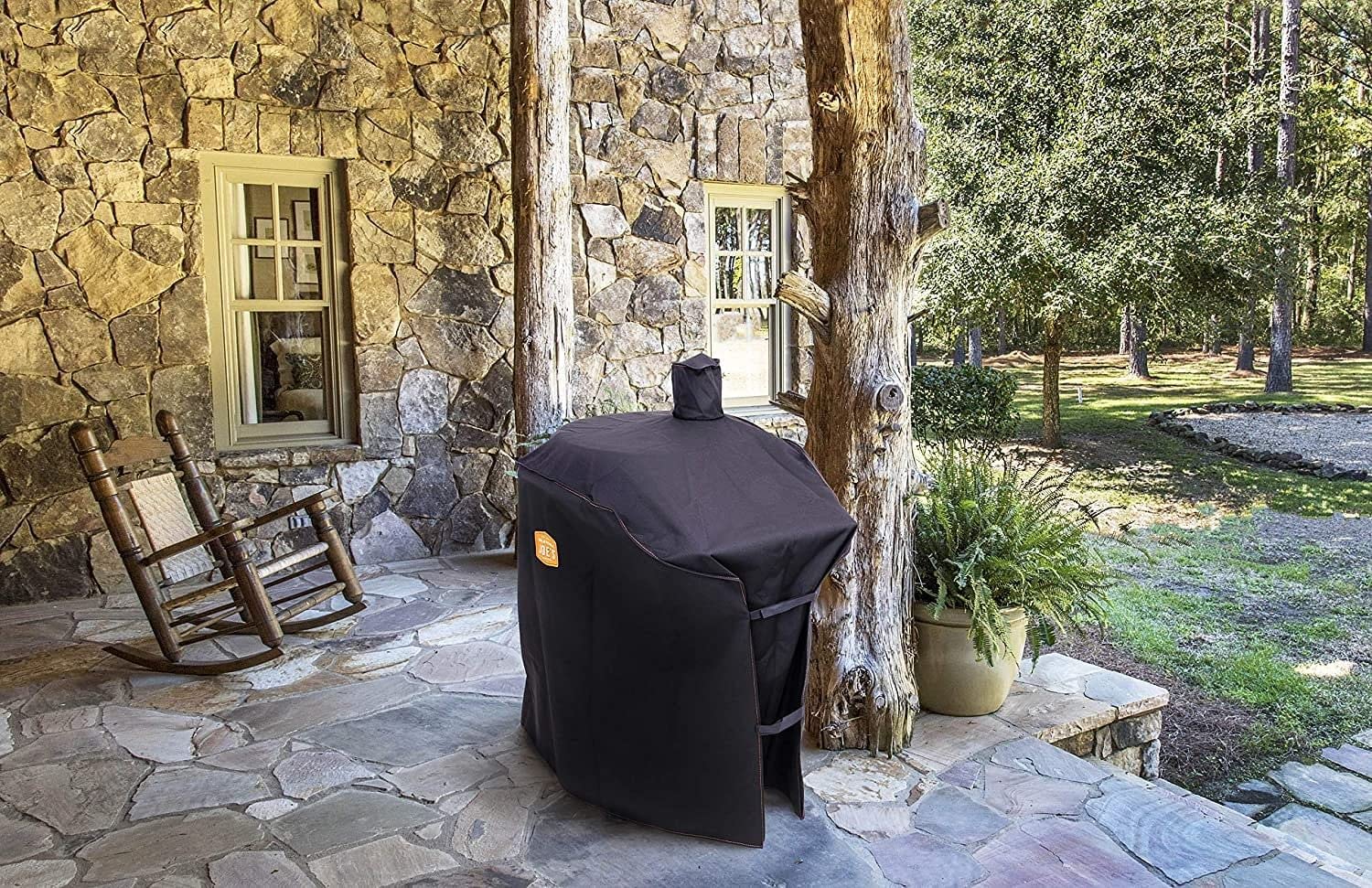 Oklahoma Joe's Bronco Drum Smoker Cover with hook and loop straps