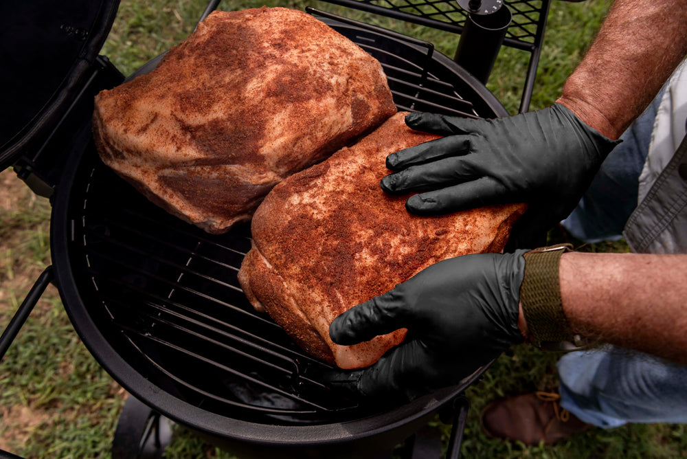 Oklahoma Joe's Disposable BBQ Gloves package showing contents
