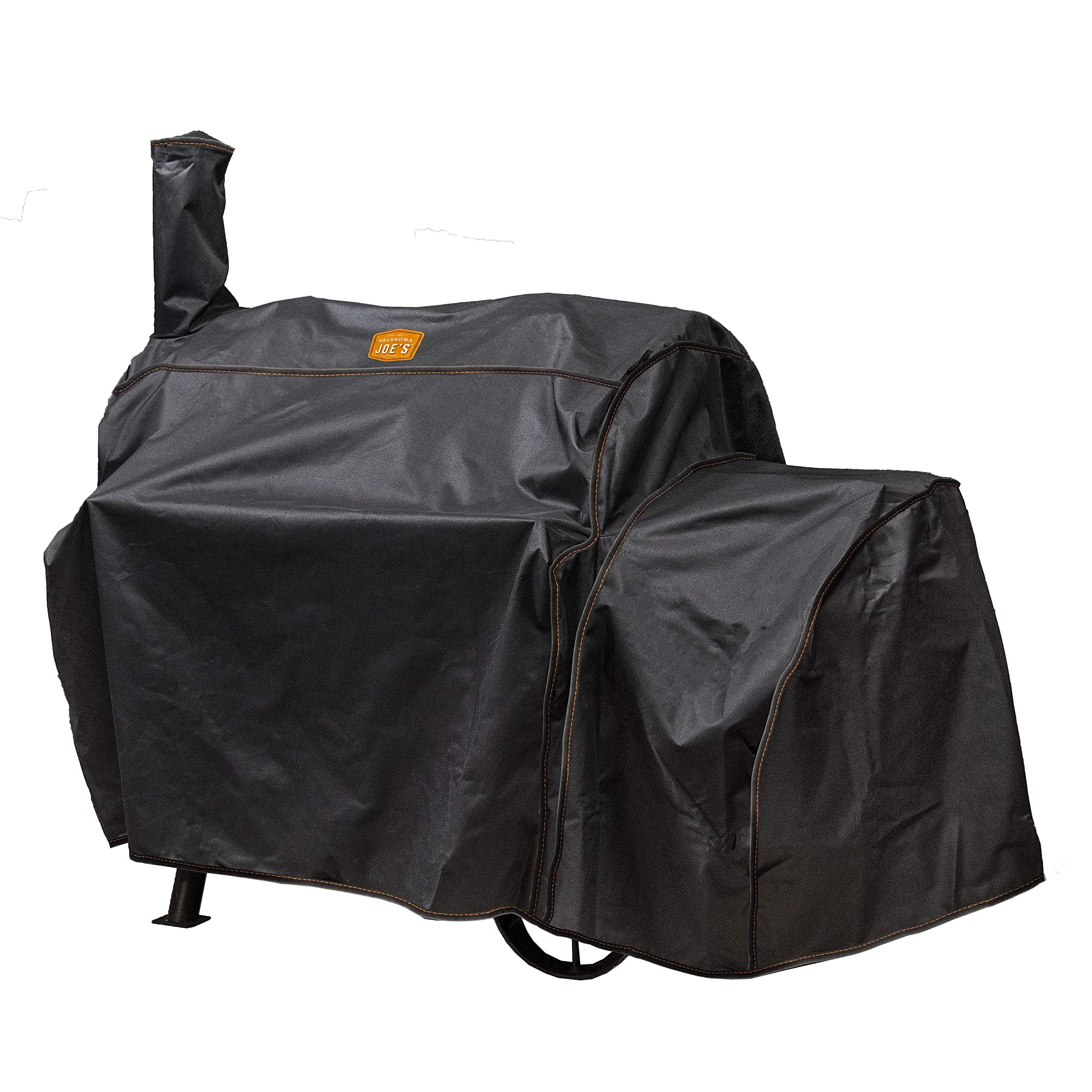 Oklahoma Joe's Highland Offset Smoker Cover in black, front view