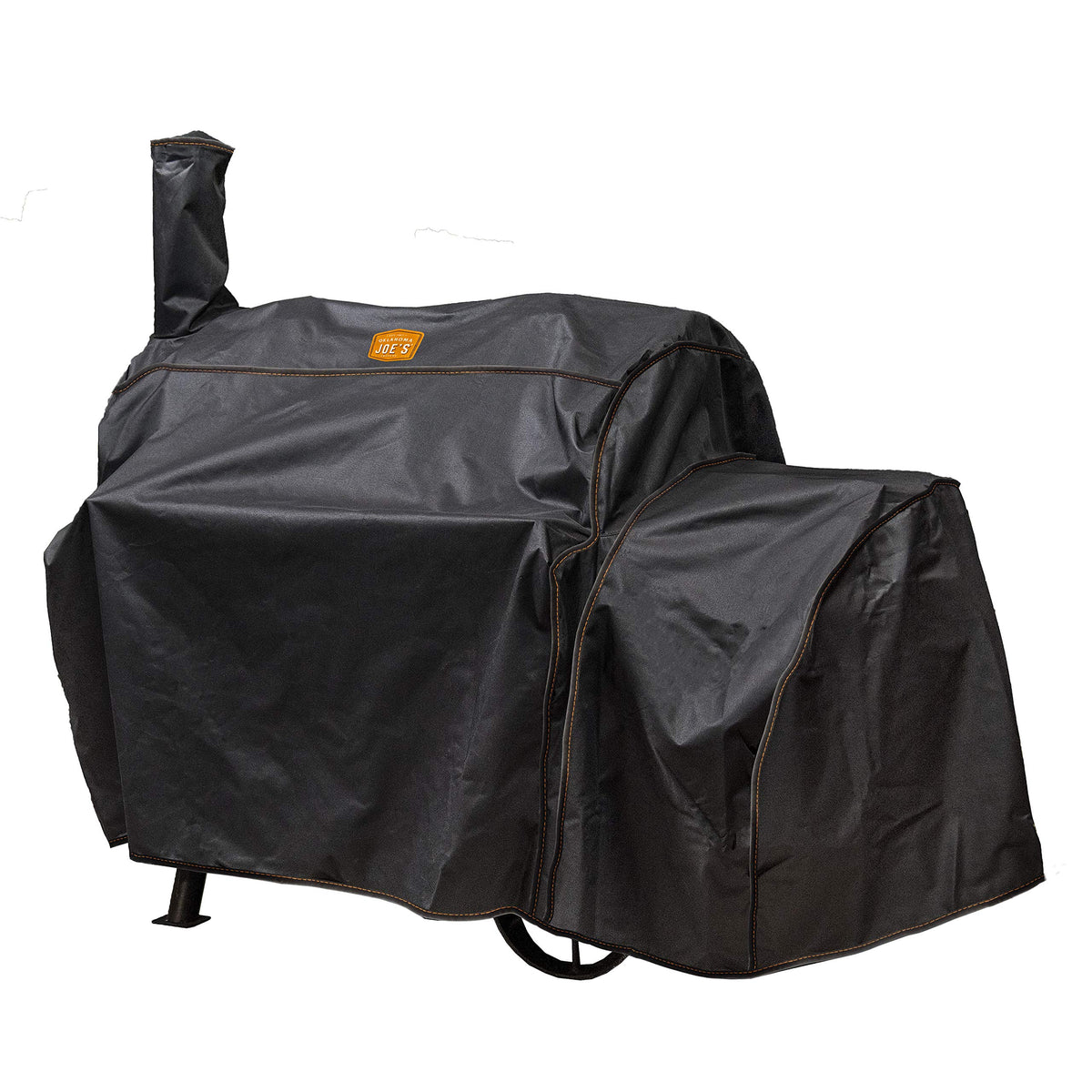 Oklahoma Joe's Highland Offset Smoker Cover in black, front view