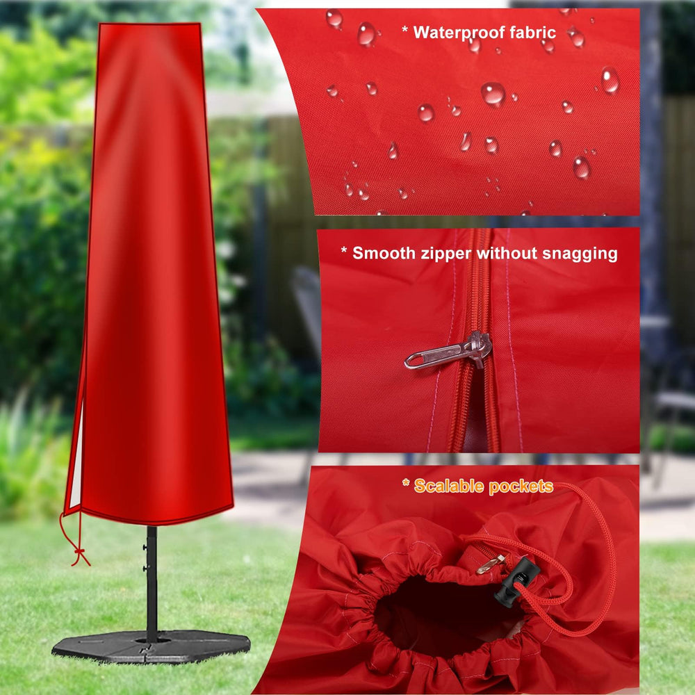 OKPOW Patio Umbrella Cover stored in bag