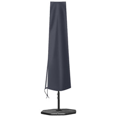 OKPOW Patio Umbrella Cover waterproof dark gray side view