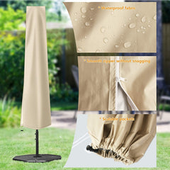 OKPOW Patio Umbrella Cover waterproof fabric close-up