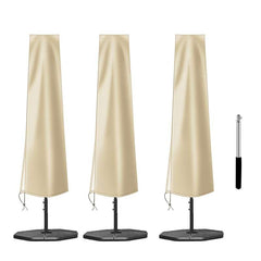 OKPOW Patio Umbrella Cover waterproof sand colour front view
