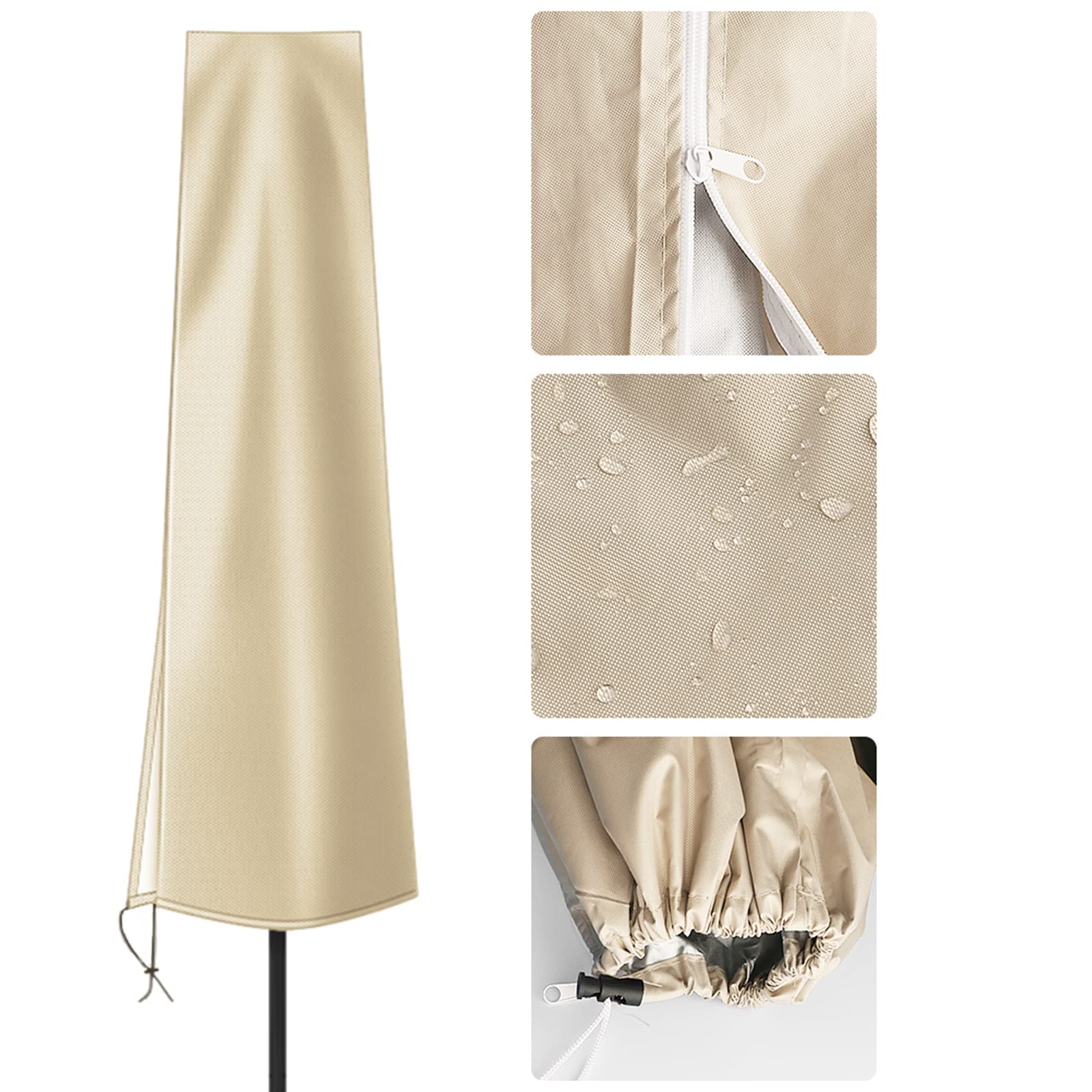OKPOW Umbrella Cover folded and stored in zipper bag