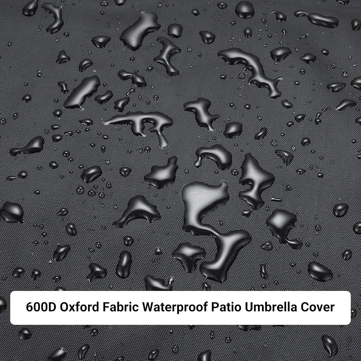 OKPOW Waterproof Patio Umbrella Cover folded in storage bag