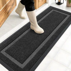 OLANLY 47x17 doormat black front view