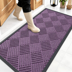 OLANLY Door Mat 47x23 Violet Diamond front view
