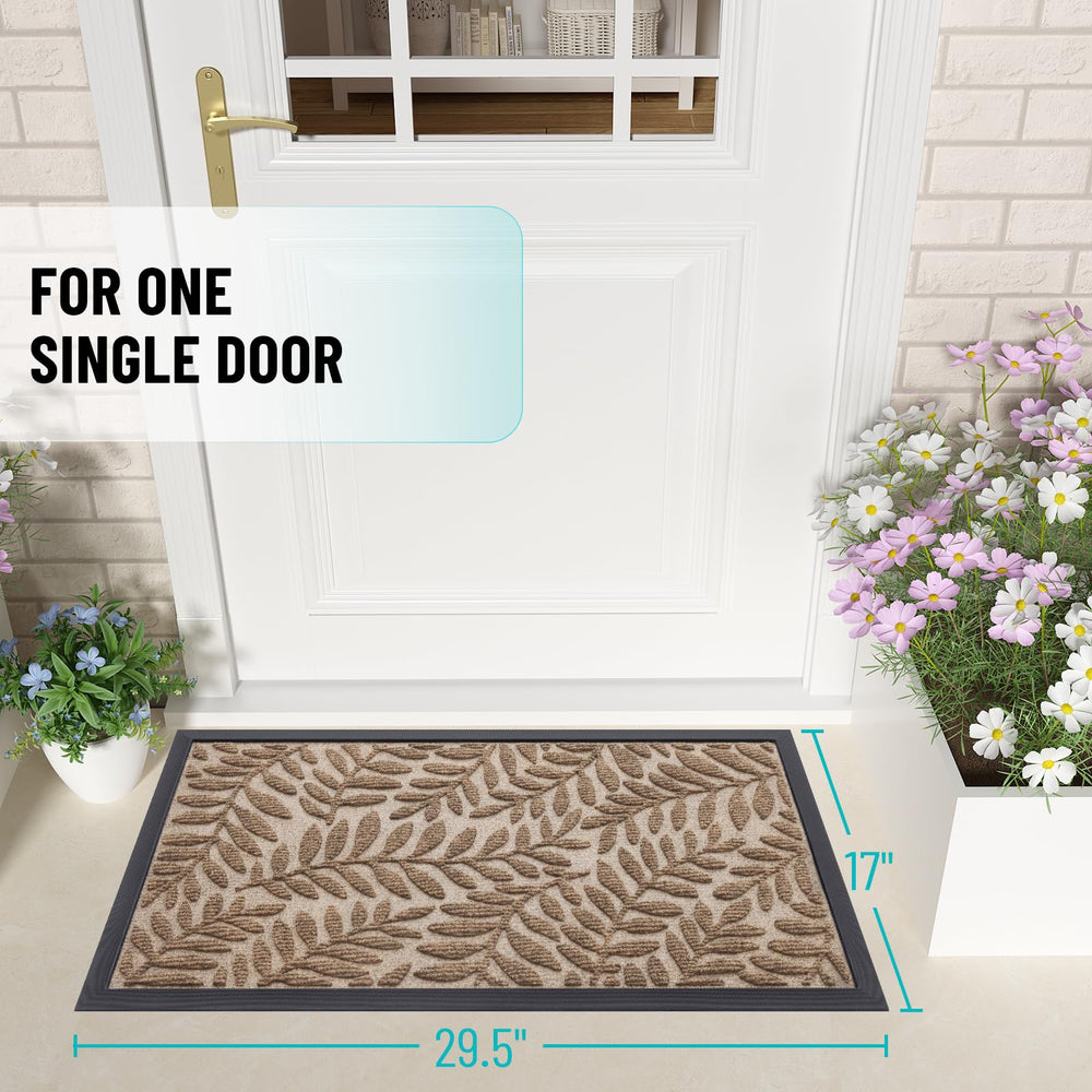 OLANLY Door Mat back view showing rubber backing