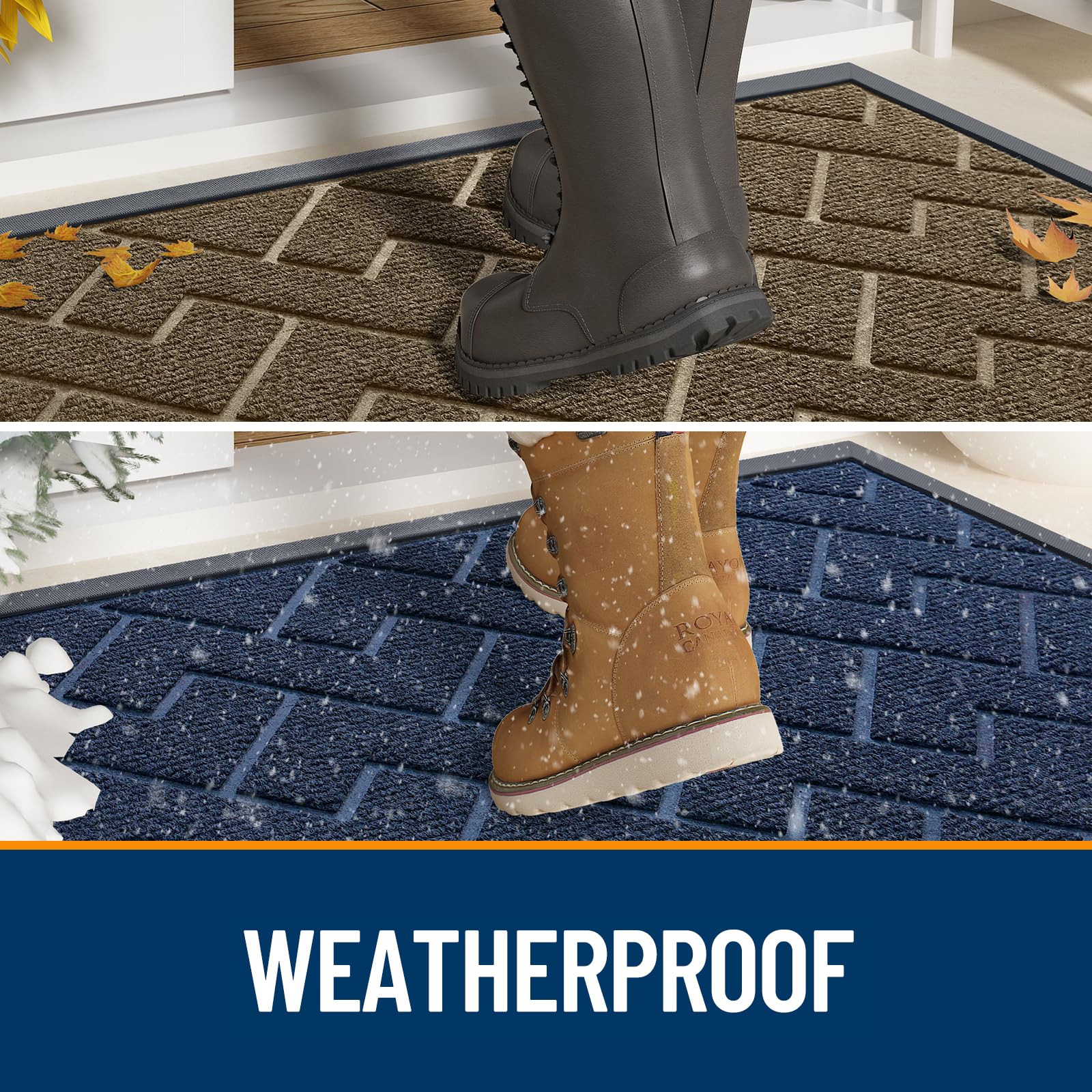 OLANLY door mat in a mudroom setting