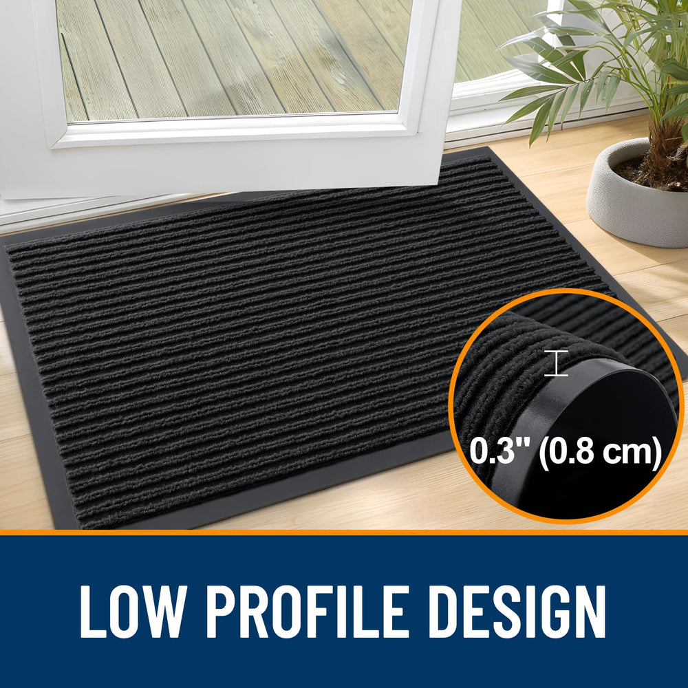 OLANLY door mat in a stylish entryway setup