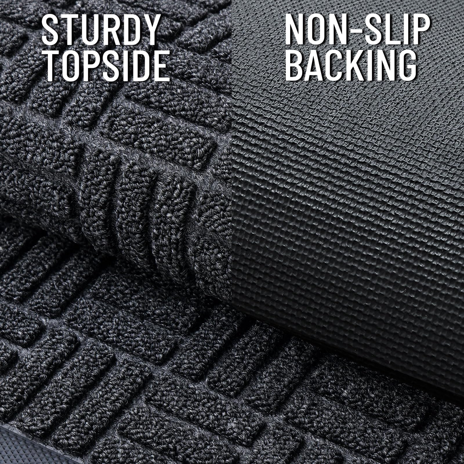 OLANLY door mat low-profile design fitting under a door