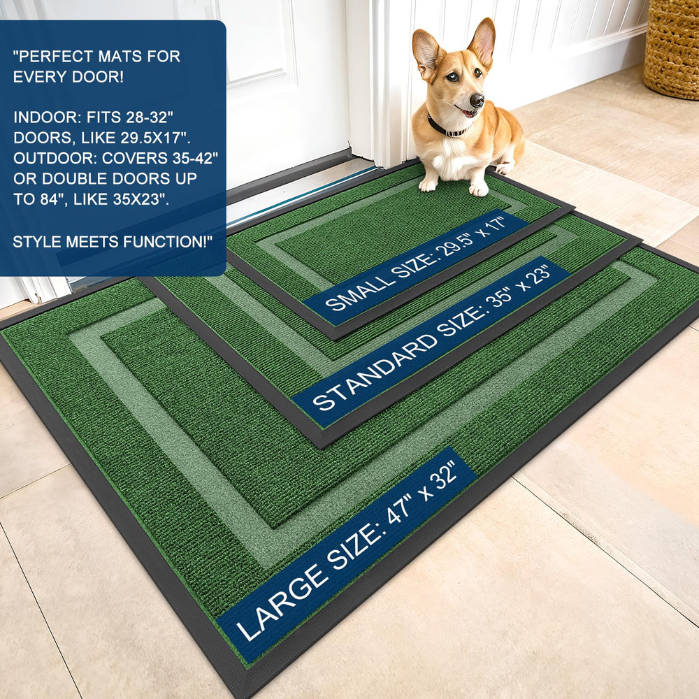 OLANLY door mat showing deep grooves for dirt capture
