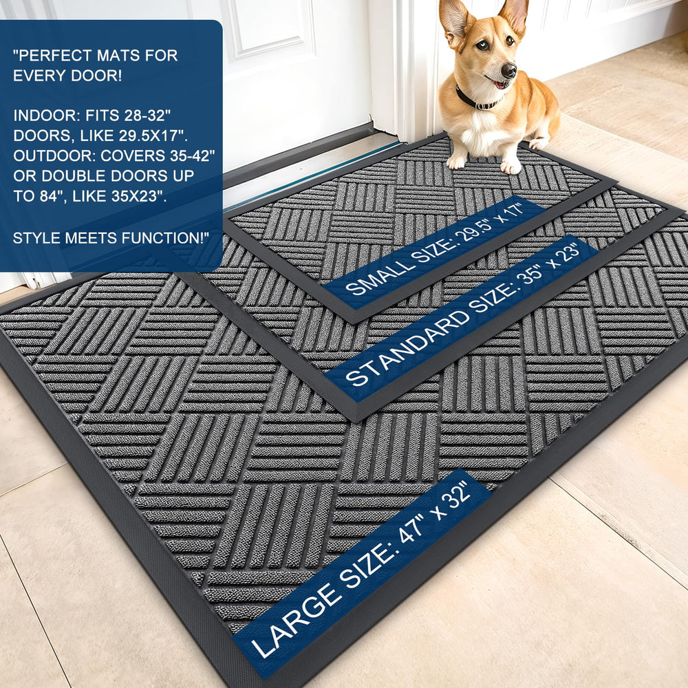OLANLY door mat showing rubber backing detail