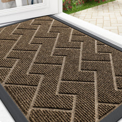 OLANLY Doormat 29.5x17 brown front view