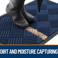 OLANLY doormat capturing dirt and moisture at entrance