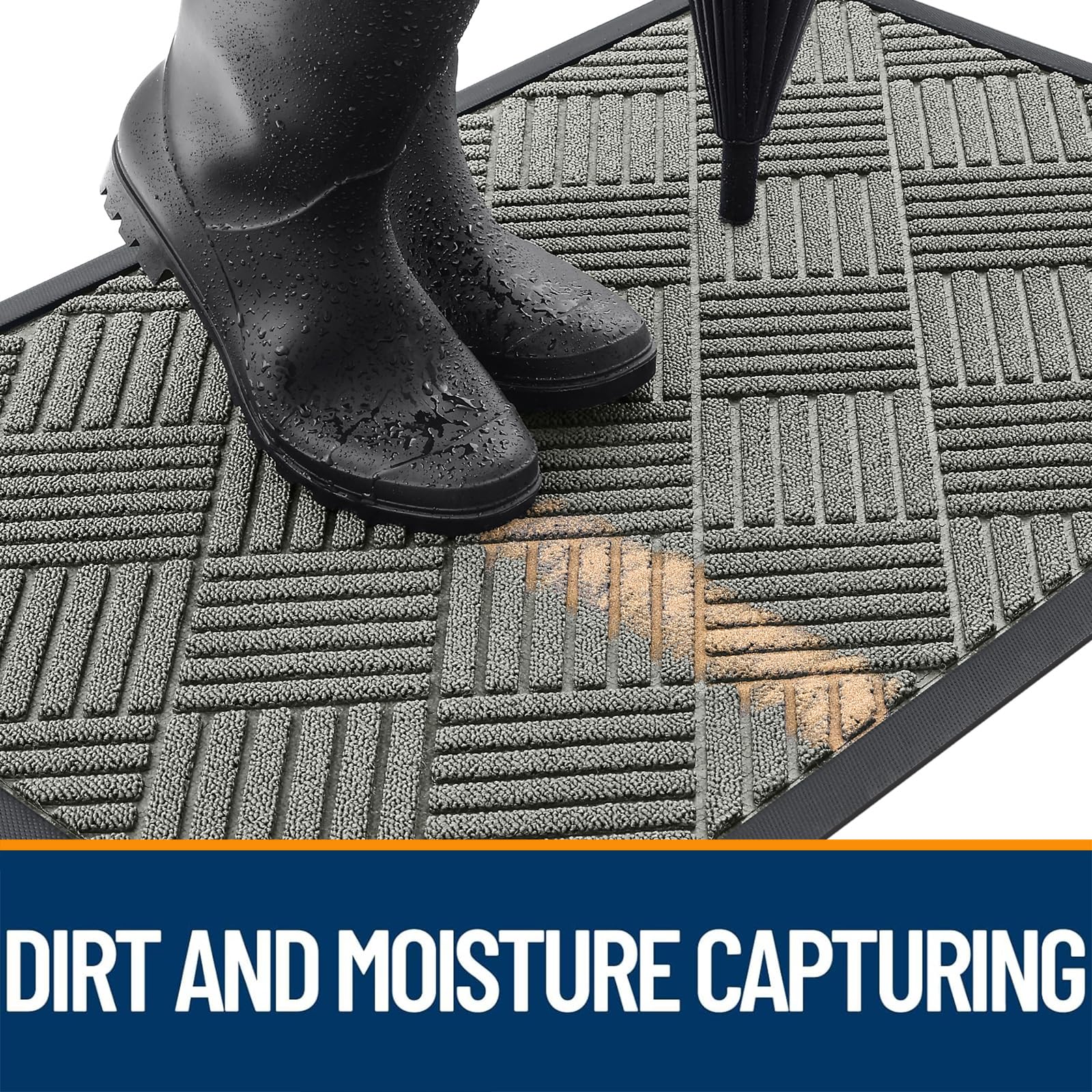 OLANLY doormat capturing dirt and moisture in a doorway