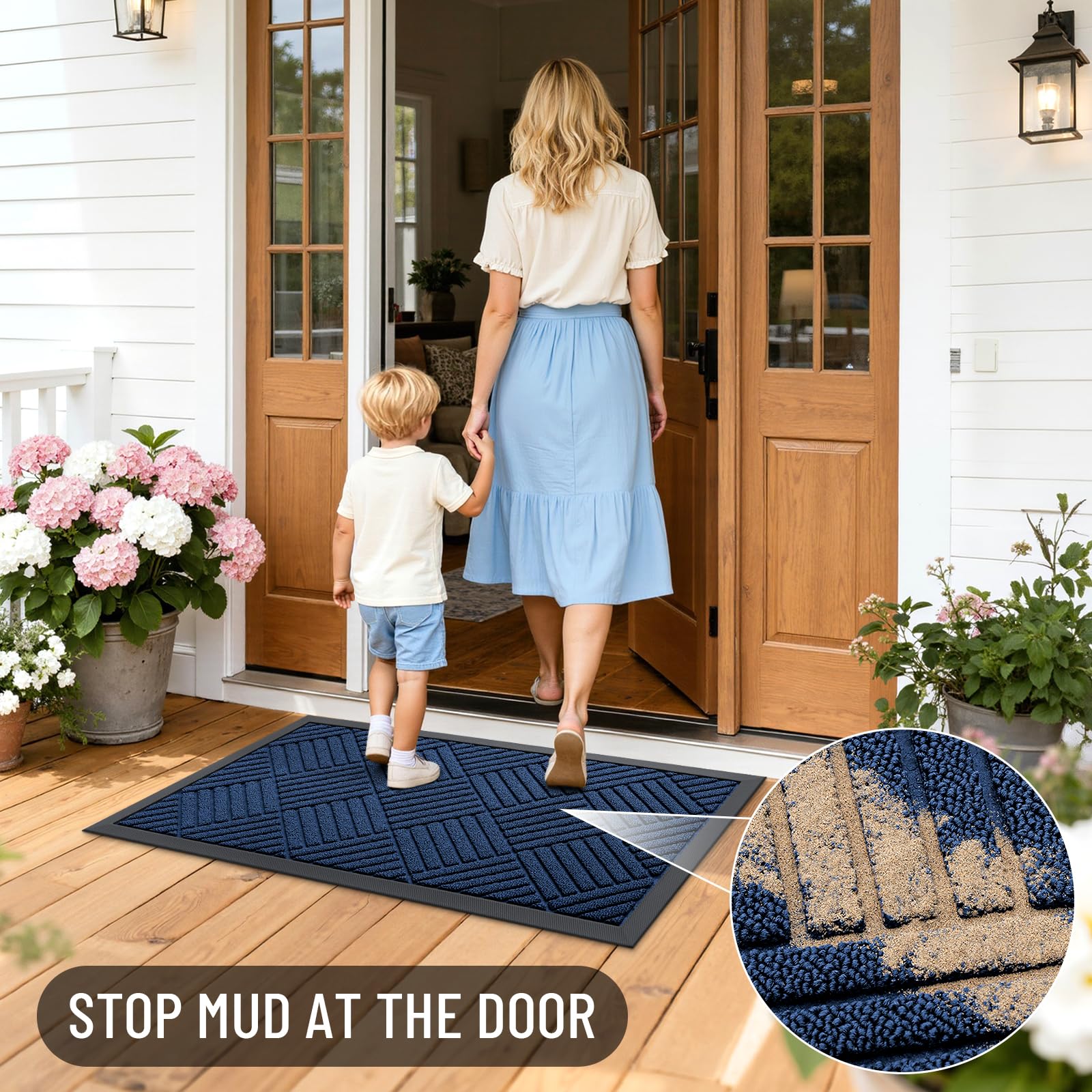 OLANLY doormat displayed in a living room setting