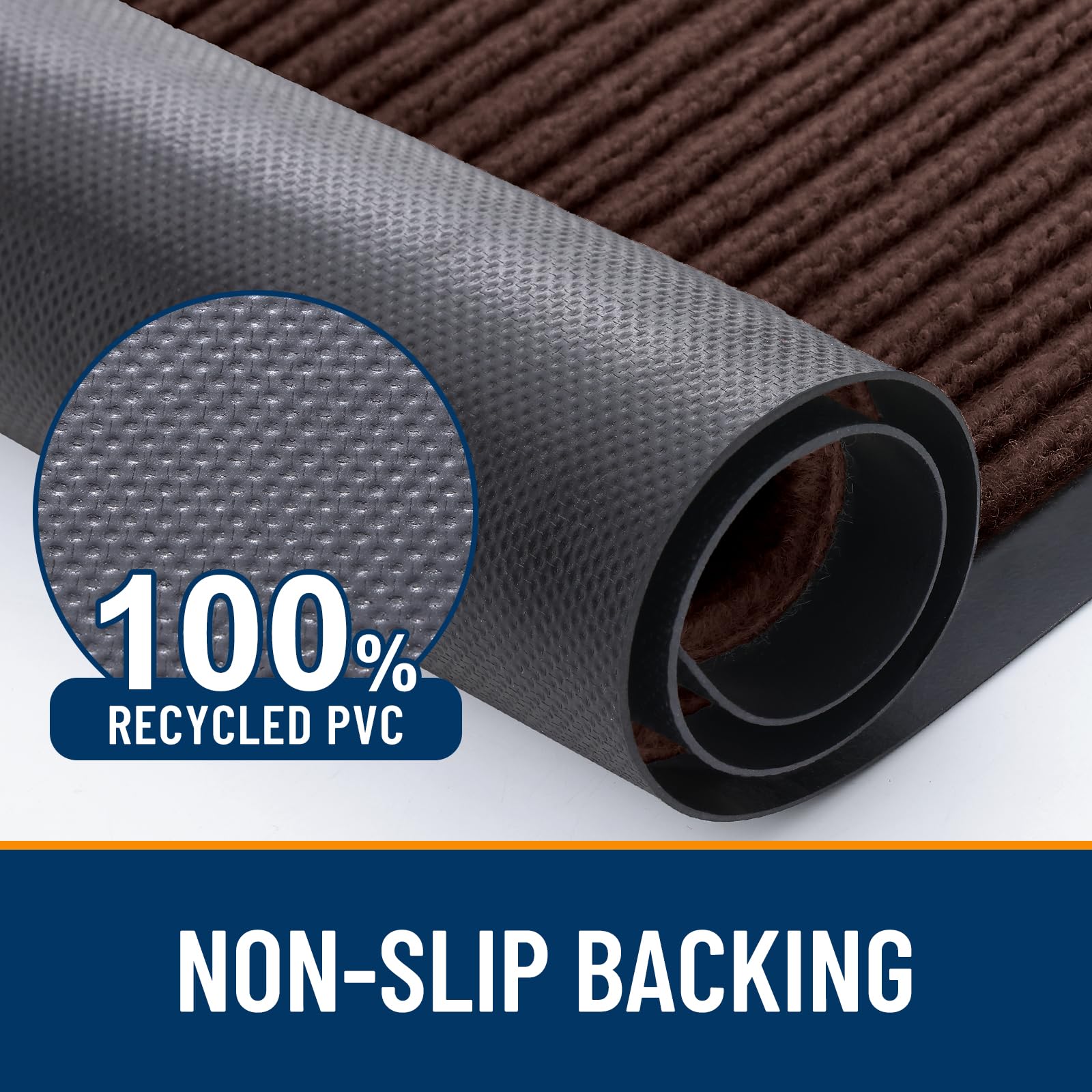 OLANLY doormat displaying the non-skid backing