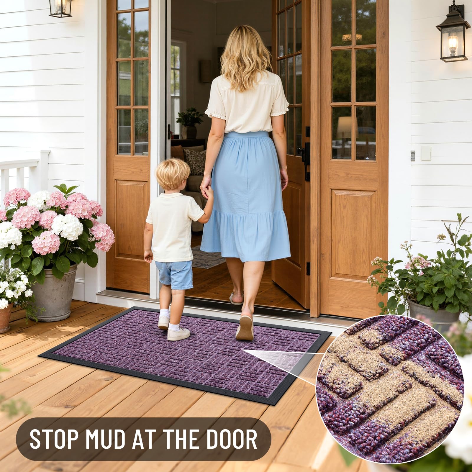OLANLY doormat easy-care maintenance demonstration