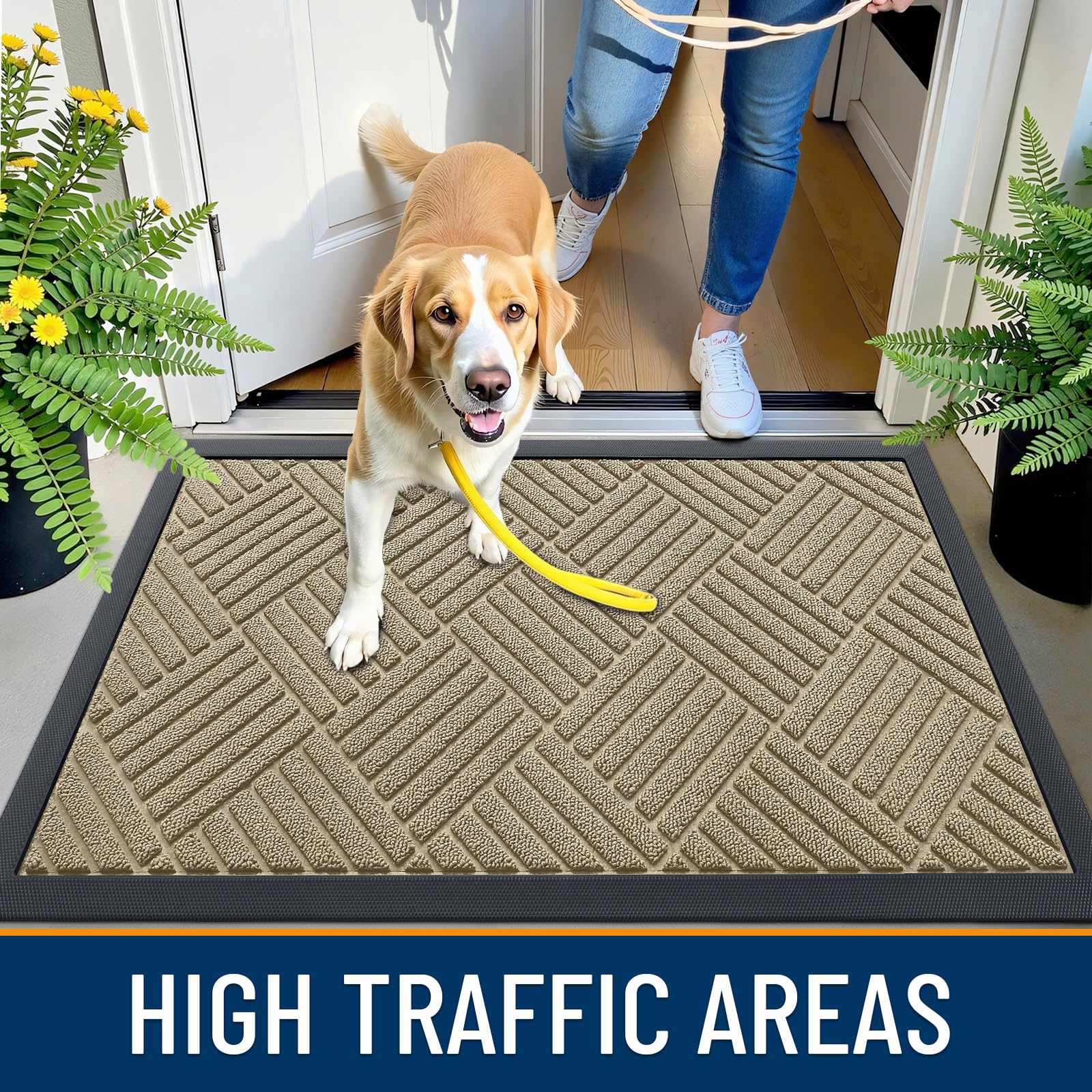 OLANLY doormat easy-care maintenance with water rinse
