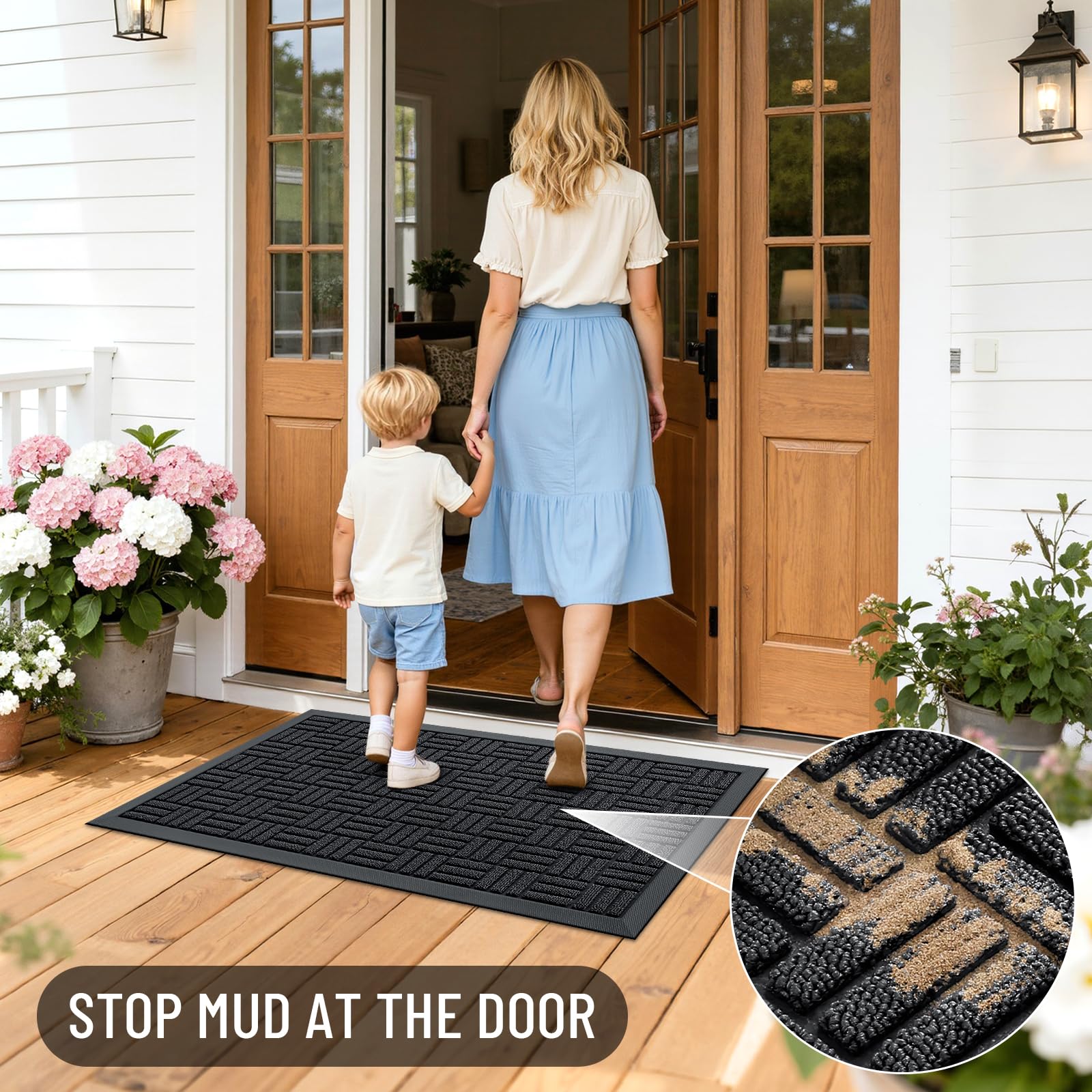 OLANLY doormat in a cozy indoor entryway