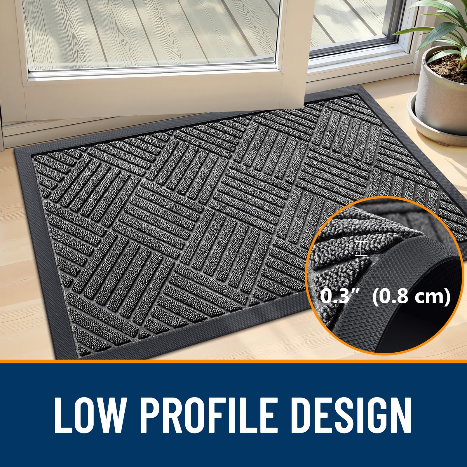 OLANLY doormat in an entryway setting