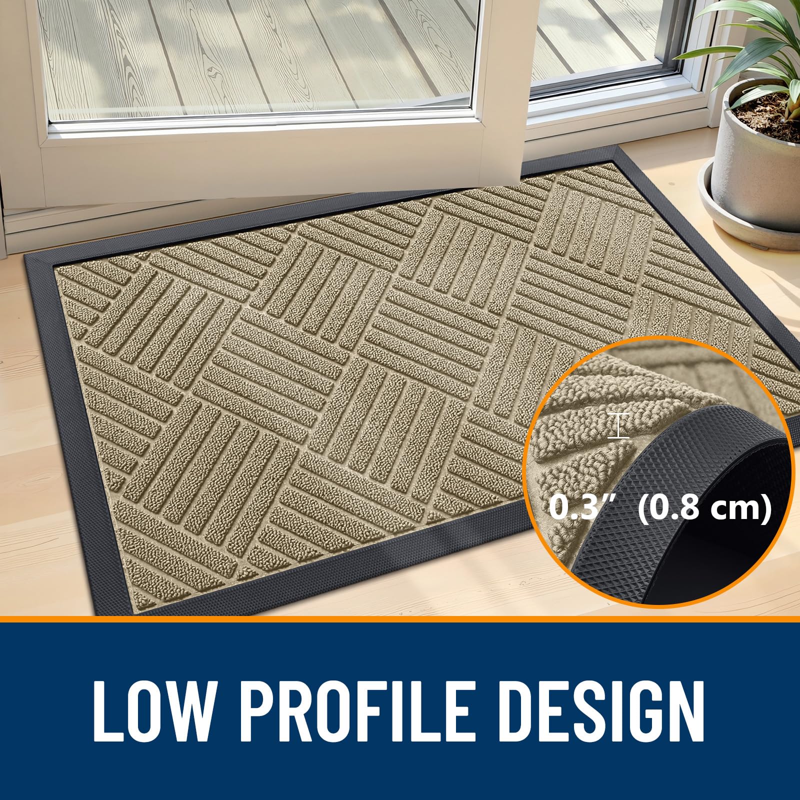 OLANLY doormat in kitchen entrance