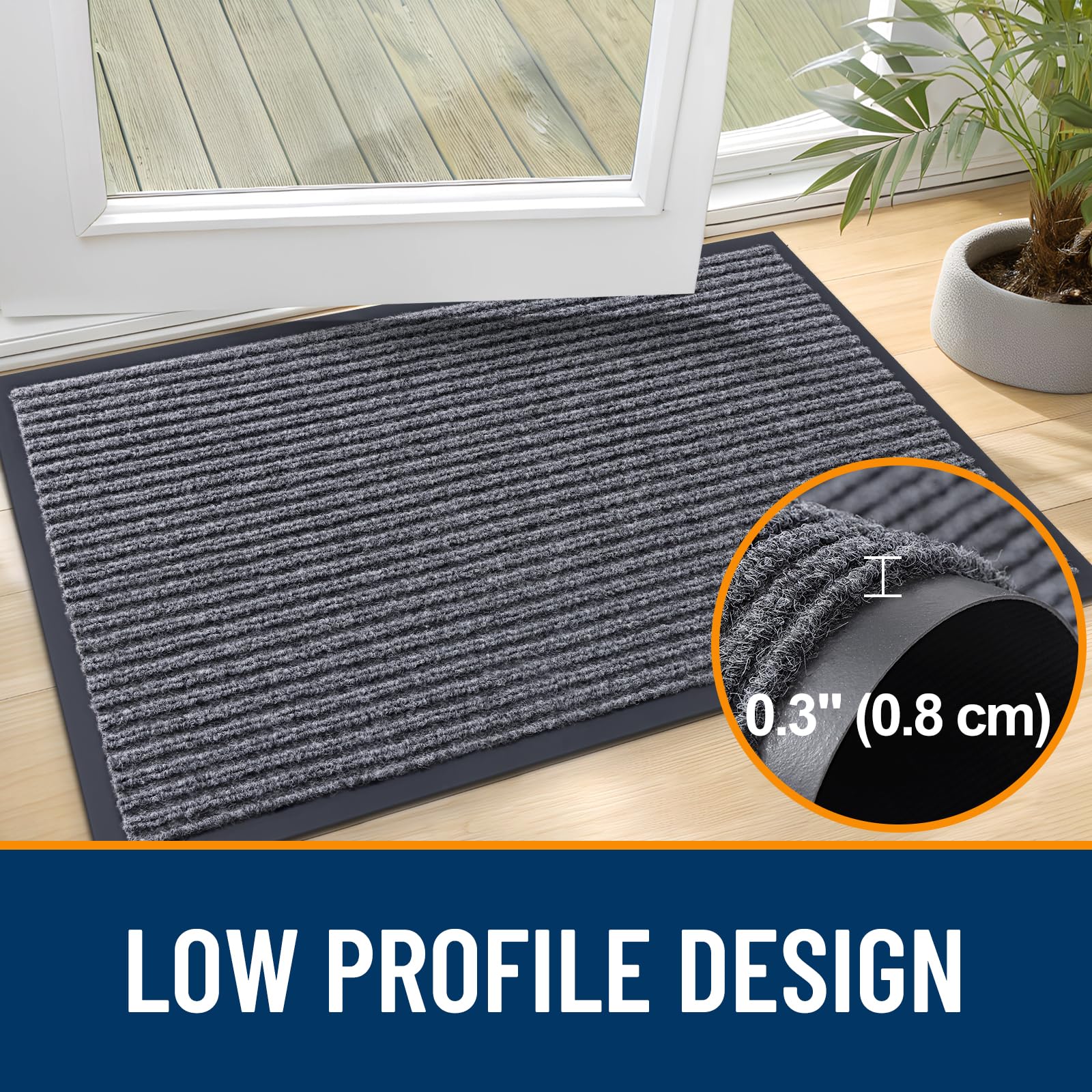 OLANLY doormat in modern entryway setting