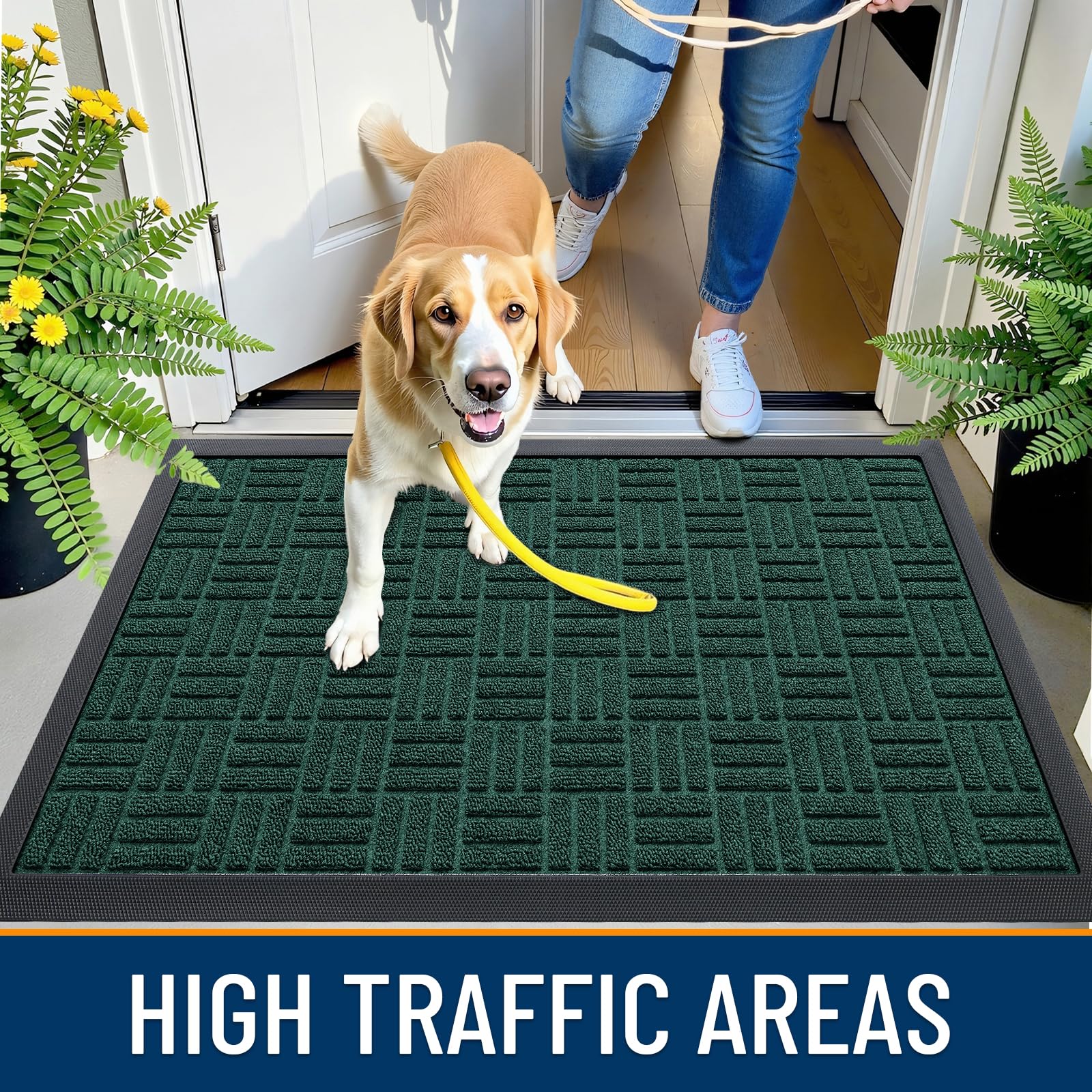 OLANLY doormat in outdoor patio setting