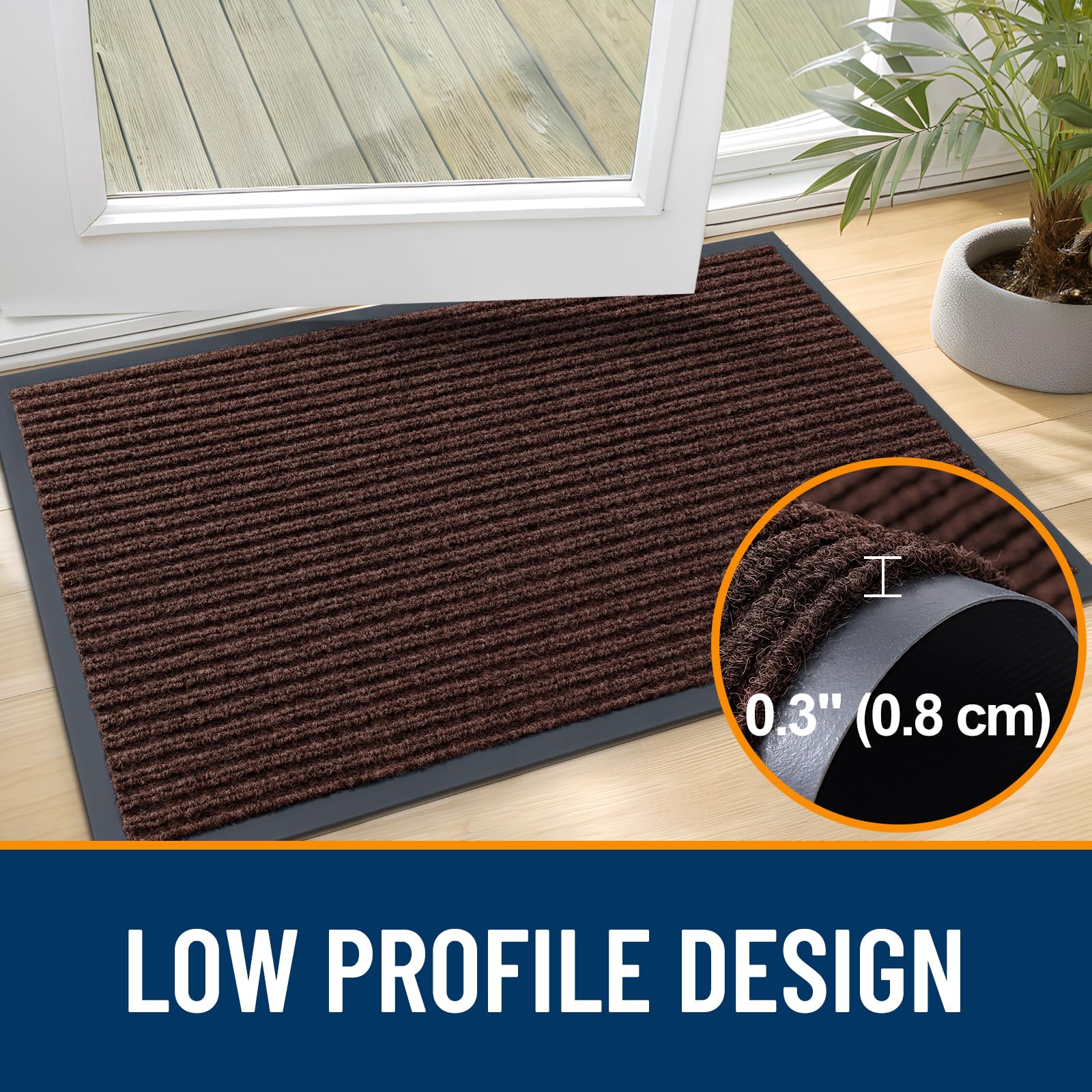 OLANLY doormat in outdoor setting