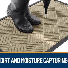 OLANLY doormat low-profile design under a door