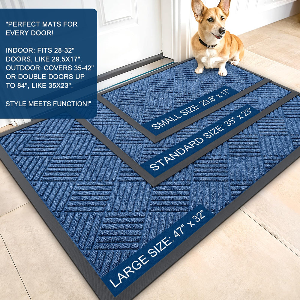 OLANLY doormat natural rubber backing close-up