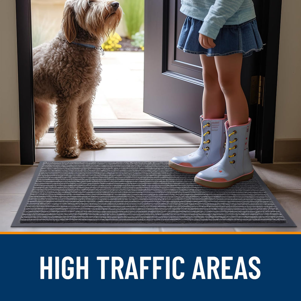 OLANLY doormat package dimensions on display