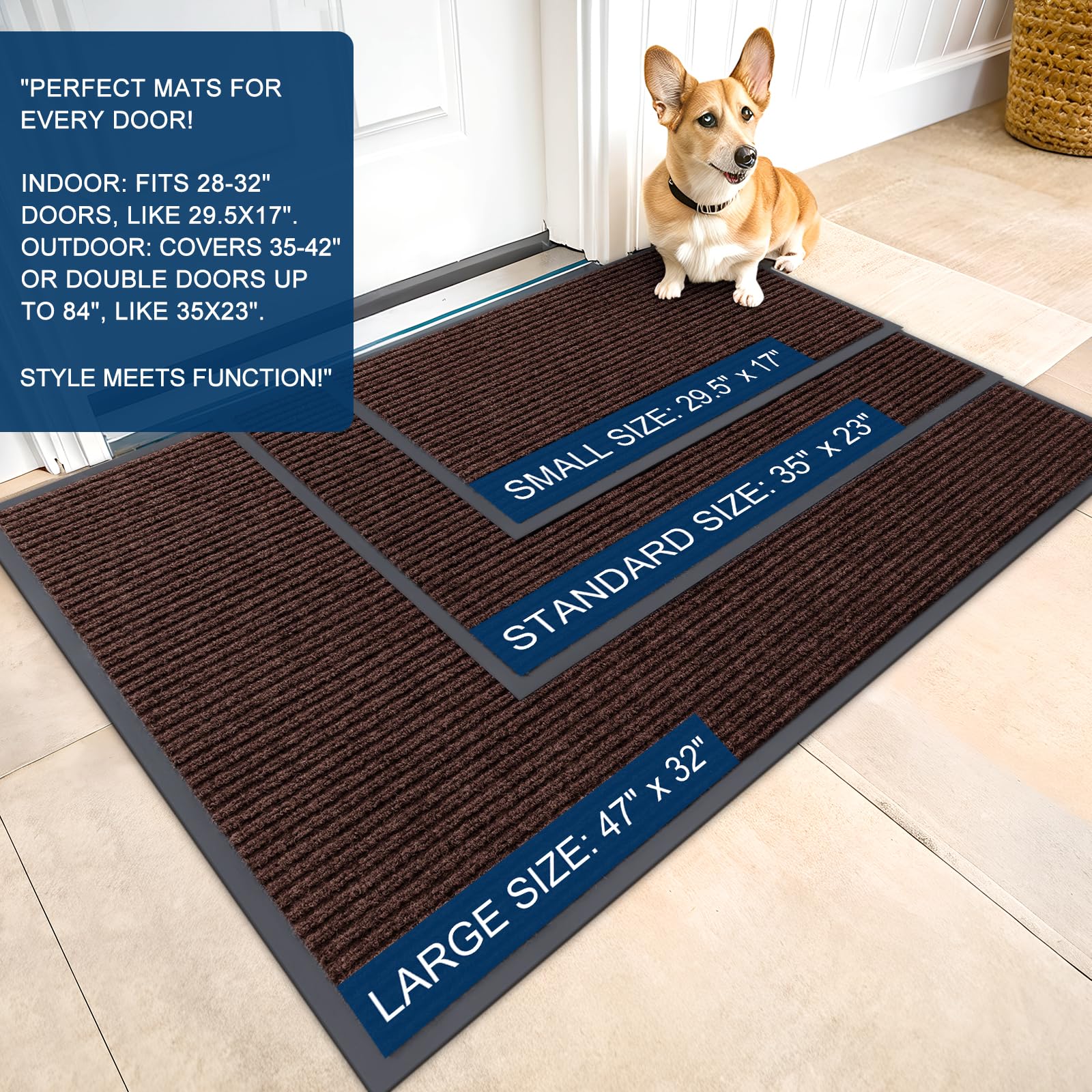 OLANLY doormat showcasing modern stripe pattern