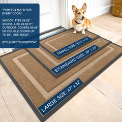 OLANLY doormat showing deep grooves for dirt capture