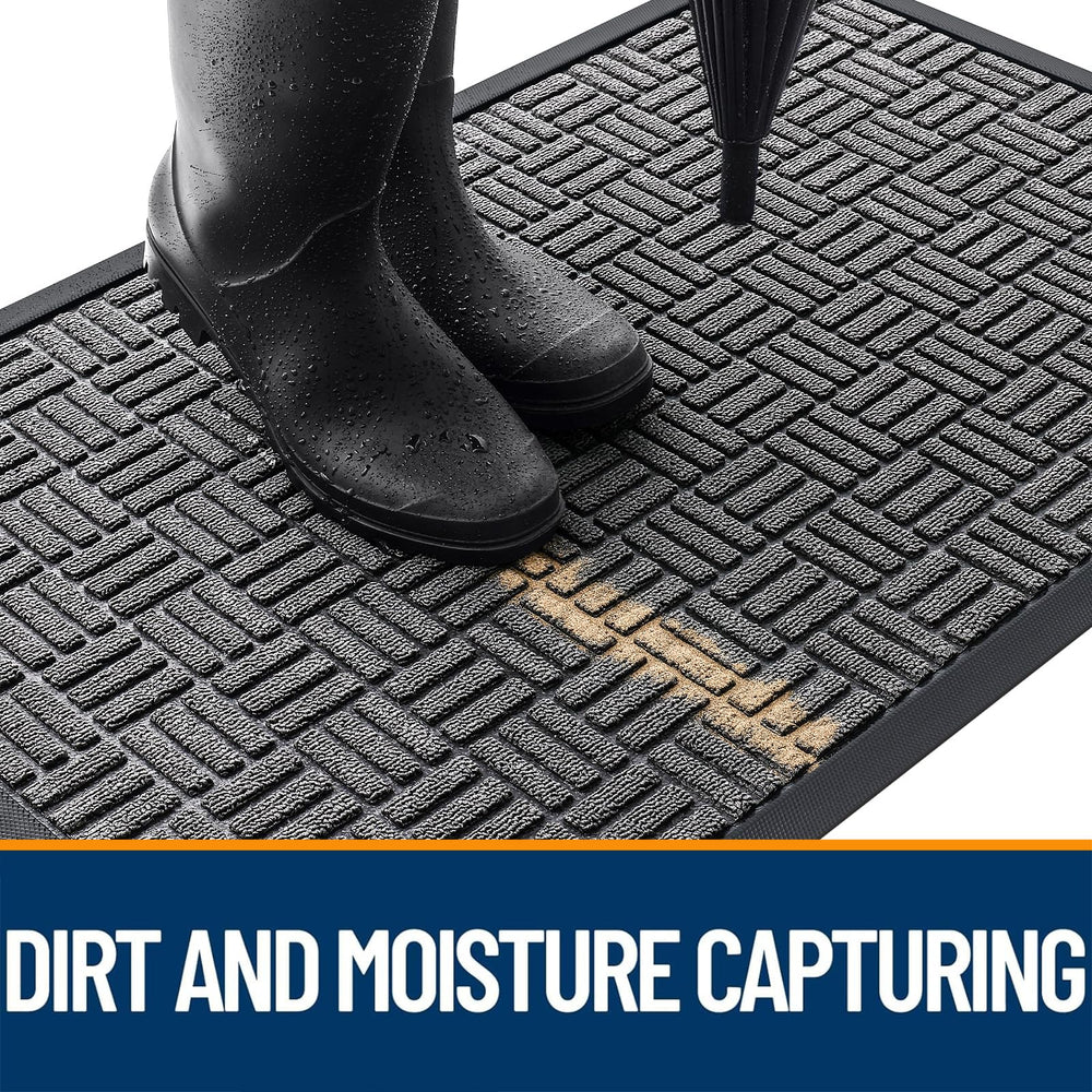 OLANLY doormat showing deep grooves for dirt capture