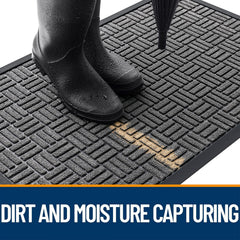 OLANLY doormat showing deep grooves for dirt capture