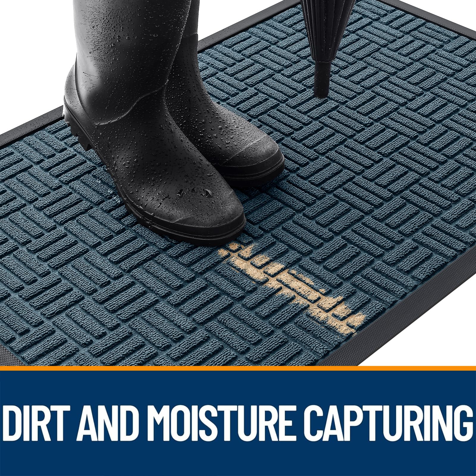 OLANLY doormat showing dirt-capturing grooves