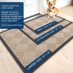 OLANLY doormat showing high-density natural rubber backing