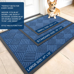 OLANLY doormat showing high-density natural rubber backing