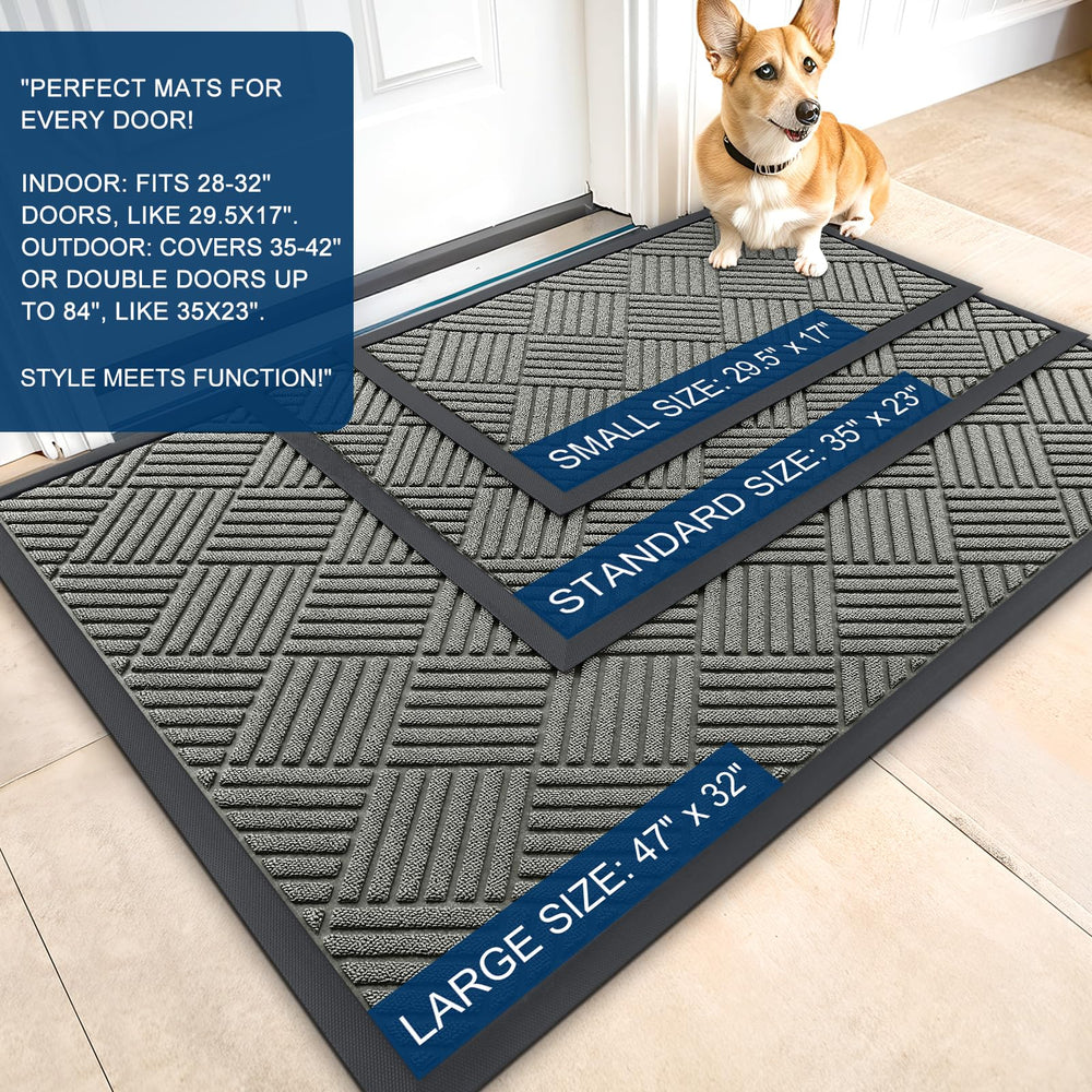 OLANLY doormat showing high-density rubber backing