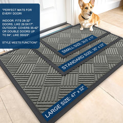 OLANLY doormat showing high-density rubber backing
