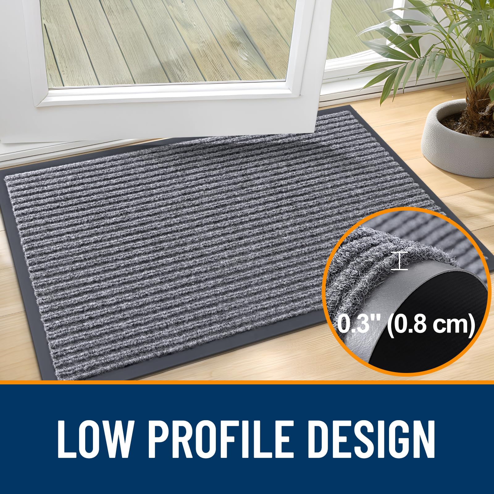 OLANLY doormat showing moisture absorption capabilities