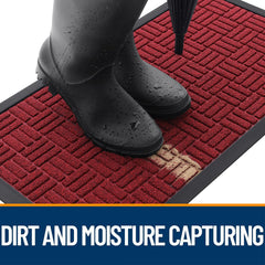 OLANLY doormat showing natural rubber backing