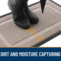 OLANLY doormat showing natural rubber backing