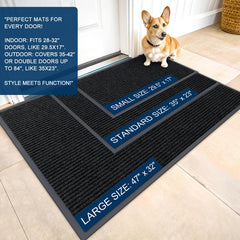 OLANLY doormat showing non-slip backing