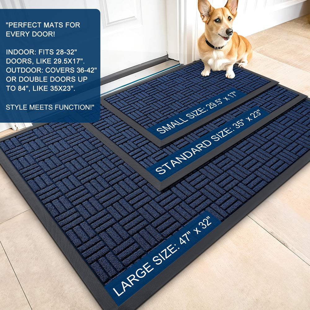 OLANLY doormat showing rubber backing for durability